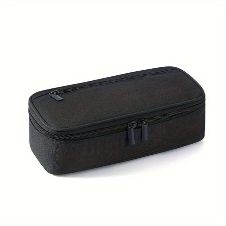 Grosses Schüler Etui Federmäppchen Schwarz Neu