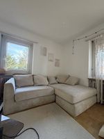 Moderne Cord-Wohnlandschaft mit Kissen  