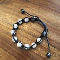 Swarovski Shamballa Armband mit Strass Kugeln