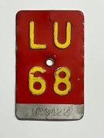 Velonummer Kanton Luzern 1968, Fahrrad-Nummernschild