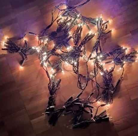 Ghirlande e barre luminose: Lichterkette bzw. Lichtwasserfall mit elektronischem Dimmer – Nuovo (secondo la descrizione) da Zürich venduto da 1980ale 2
