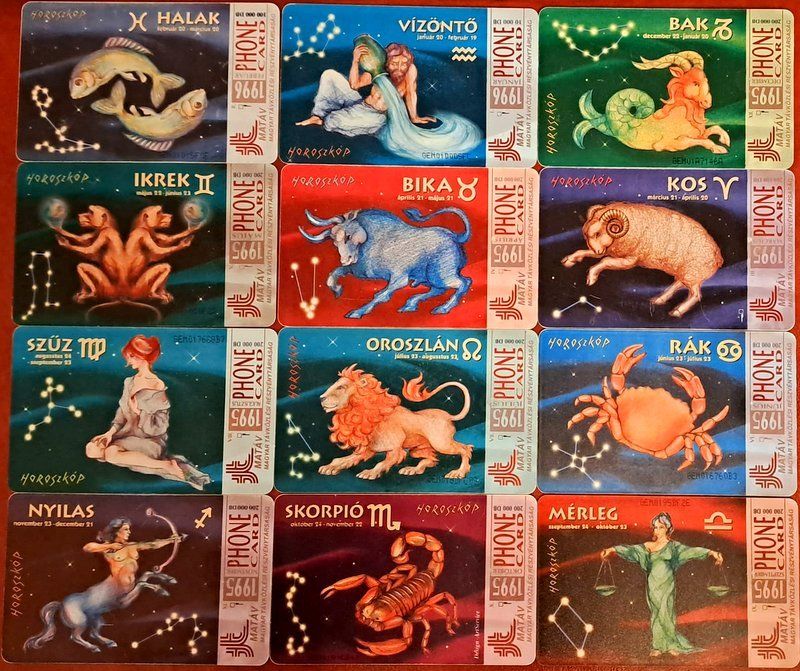 Cartes de téléphone: 12 Telefonkarten "Zodiak". Ungarn – D'occasion à Basel par Butsch5