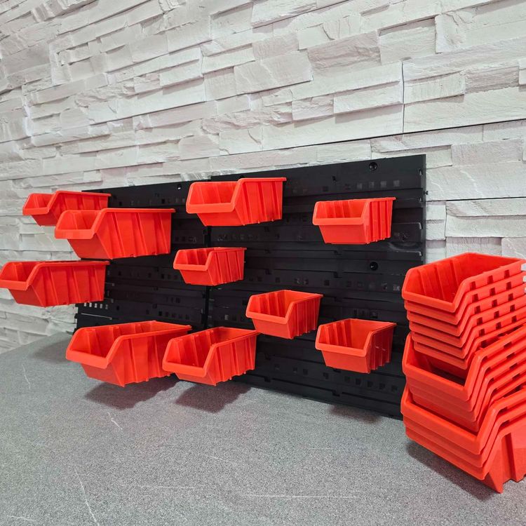 PAFEN Set 20x Stapelboxen NP4 – Rot, 11,5x8x6 Cm, Aus PP, Stapelbar, Für Kleinteile In Werkstatt, Hobby & Büro