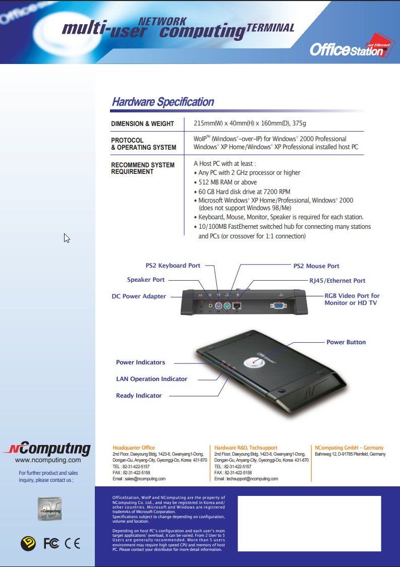 PCs: NComputing OfficeStation L100 Multi-User Network Terminal – D'occasion à Kloten par Glaesi 5