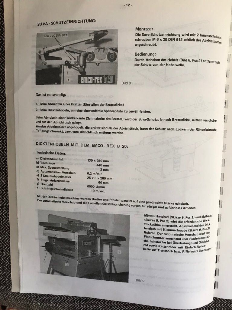 Sonstiges zum Sammeln & Seltenes: EMCO-REX B20 Betreibsanleitung – Gebraucht aus Neunkirch von  2