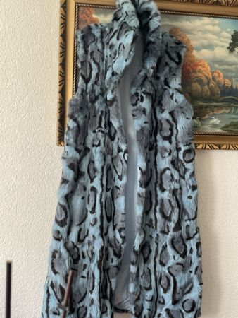 Echte Lange Pelzweste Gereinigt Neuwertig,Oder Mantel Futter