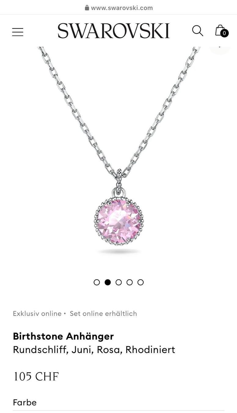 Swarovski Ketten: Swarovski Halskette Rosa – Neu (gemäss Beschreibung) aus Root von Fashionhomeandmore 3