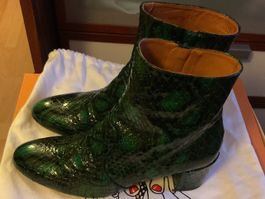 Chie Mihara Stiefeletten Grün Pythonmuster Neu Gr.40