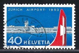 1953 Zürich Flughafen ZNr. 313, gestempelt ʘ, KP 15.-