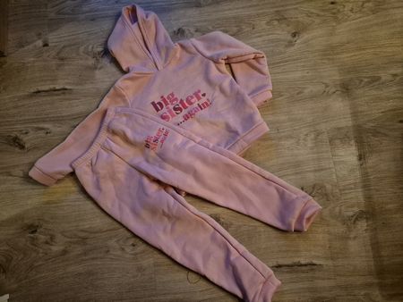 Kinder Jogginganzug rosa Big Sister again Gr. 7-8 Jahre NEU