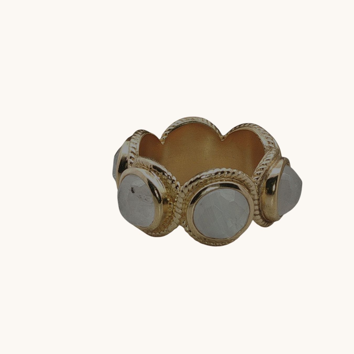 Olga Ribler Ringe: Silberring vergoldet mit Mondstein, Gr. 60 – Neu (gemäss Beschreibung) aus Luzern von MonikaS03 5