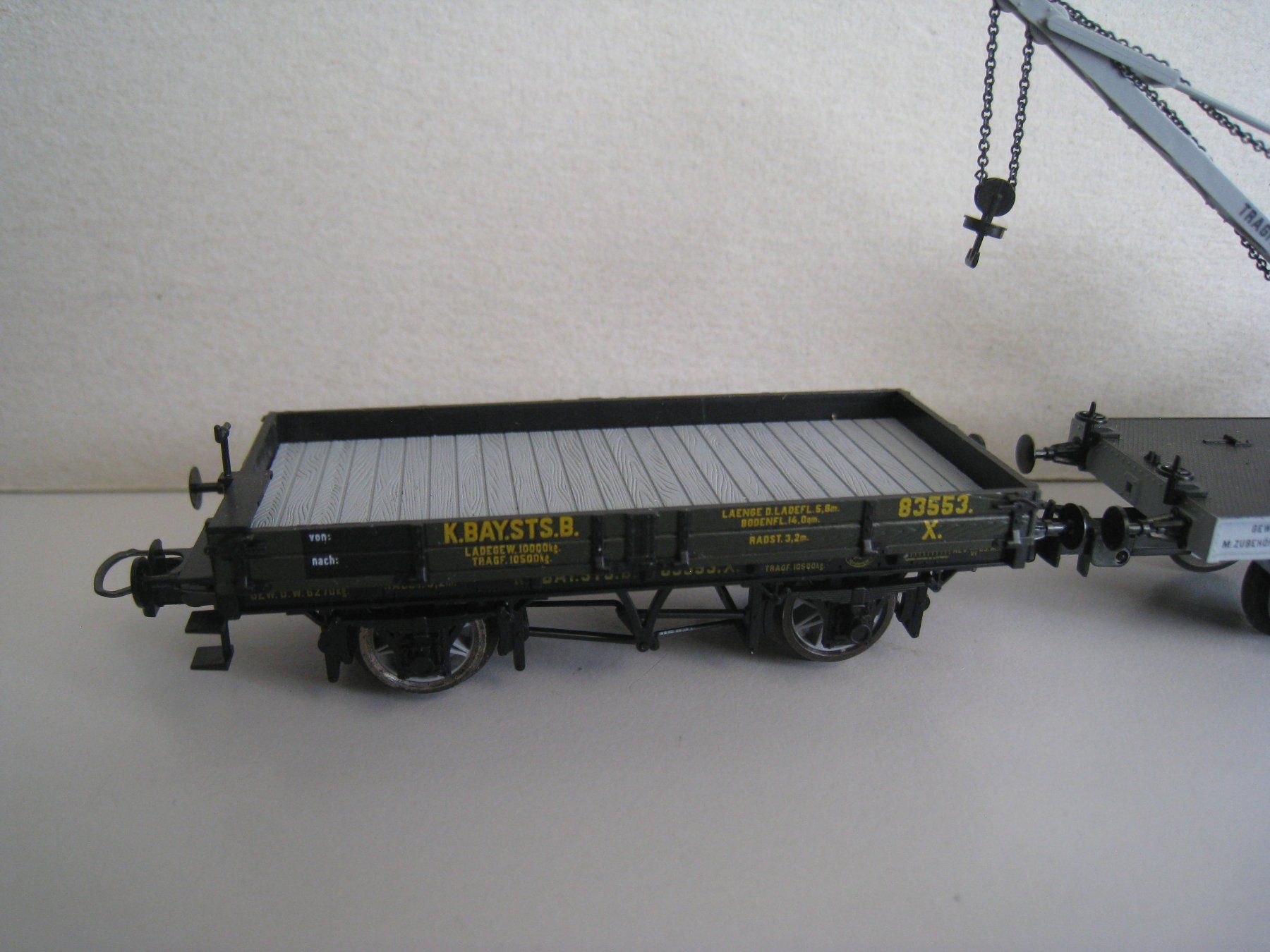 Trix Modellini di ferrovie: Trix, Bayrisches - Kranwagen Set, 2 teilig, 23517 – Usato da Buchs ZH venduto da swiss-train 2