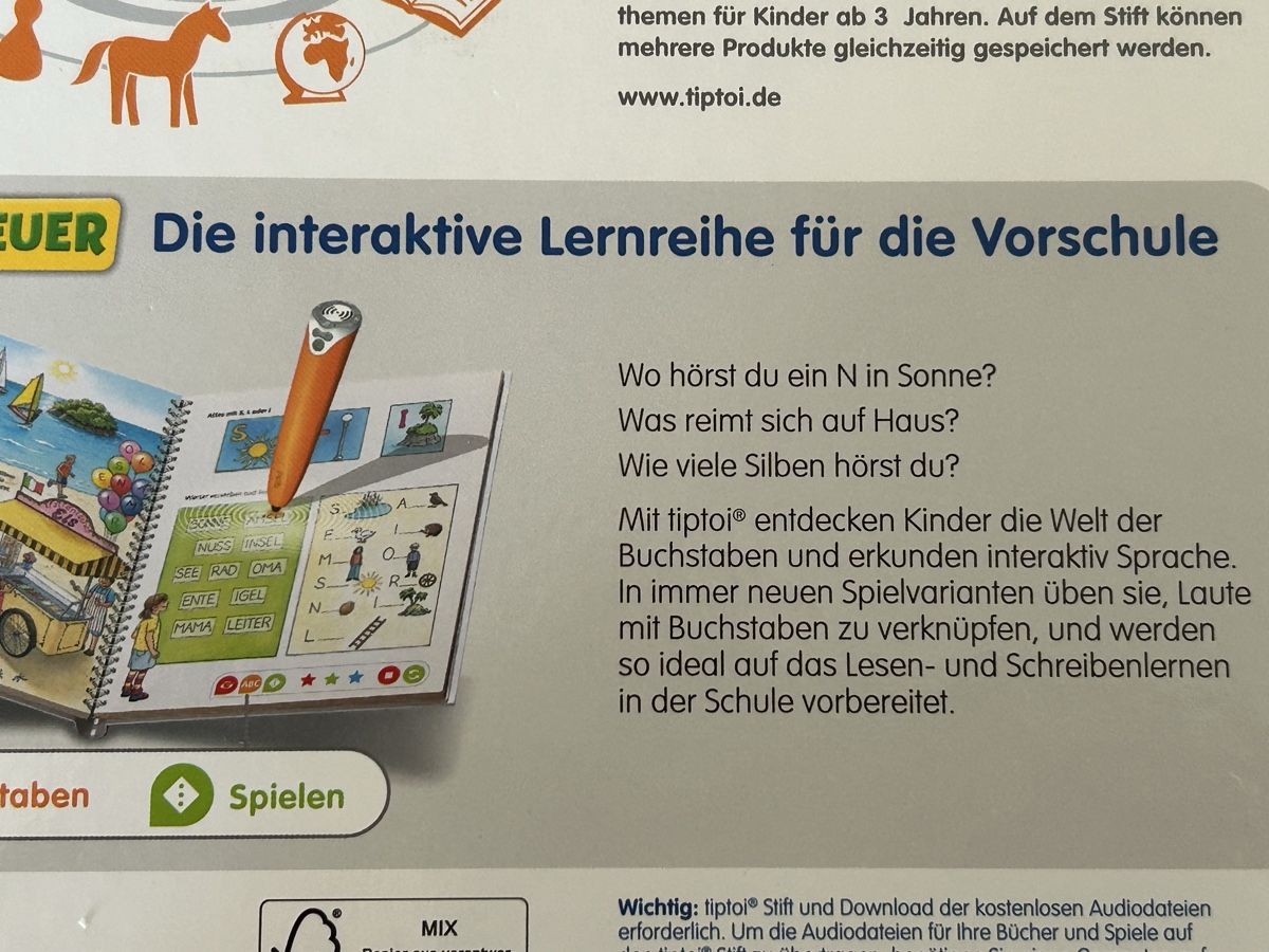 Tiptoi Giocattoli: Tiptoi Buch "Erste Buchstaben" - Interaktiver Lernspass – Nuovo (secondo la descrizione) da Wolhusen venduto da eve_m6cg 2