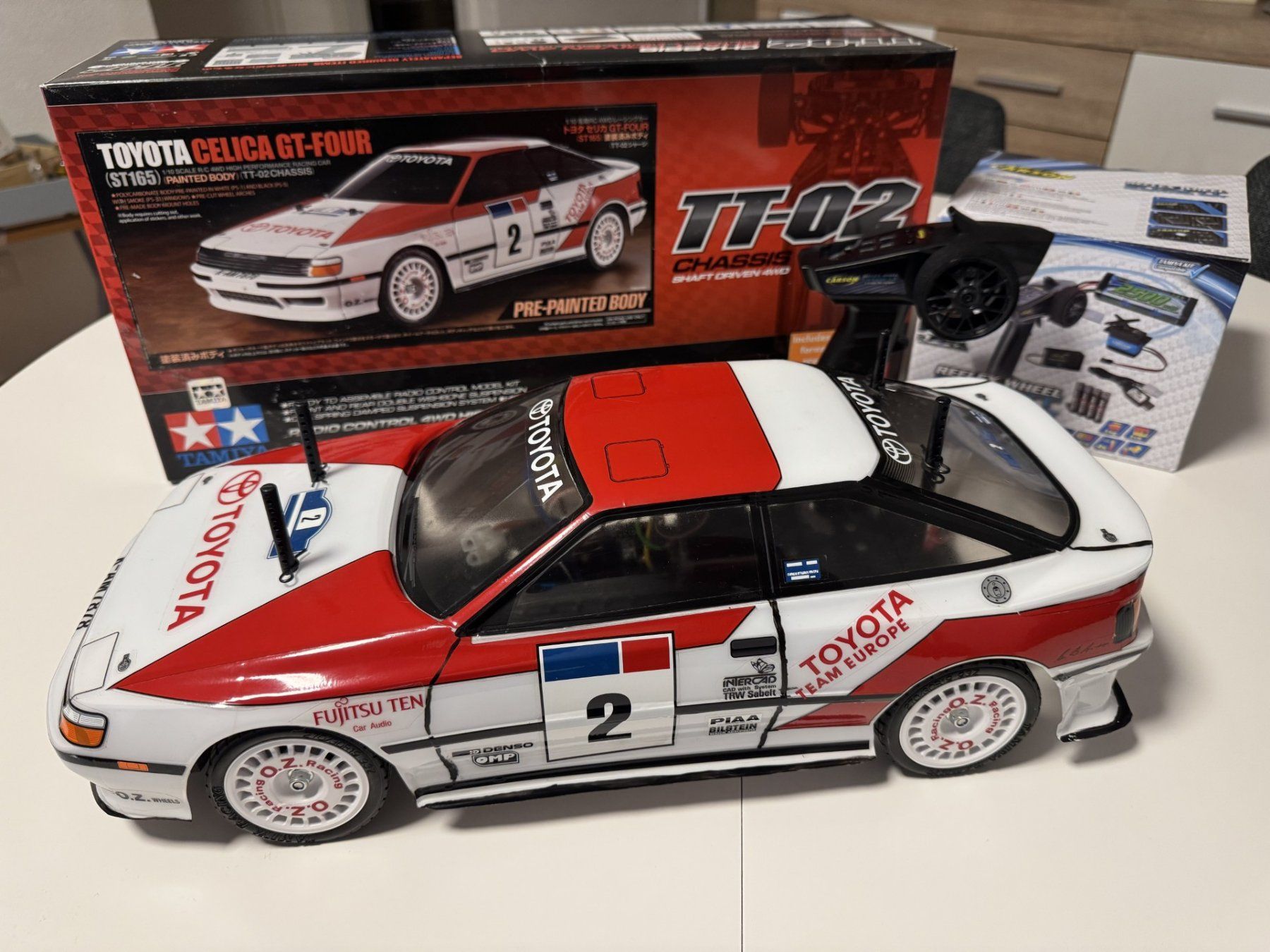 TAMIYA TOYOTA CELICA GT-FOUR TA02 1/10th SCALE RADIO CONTROL 4WD RACING CAR EUR 328,35 - FR