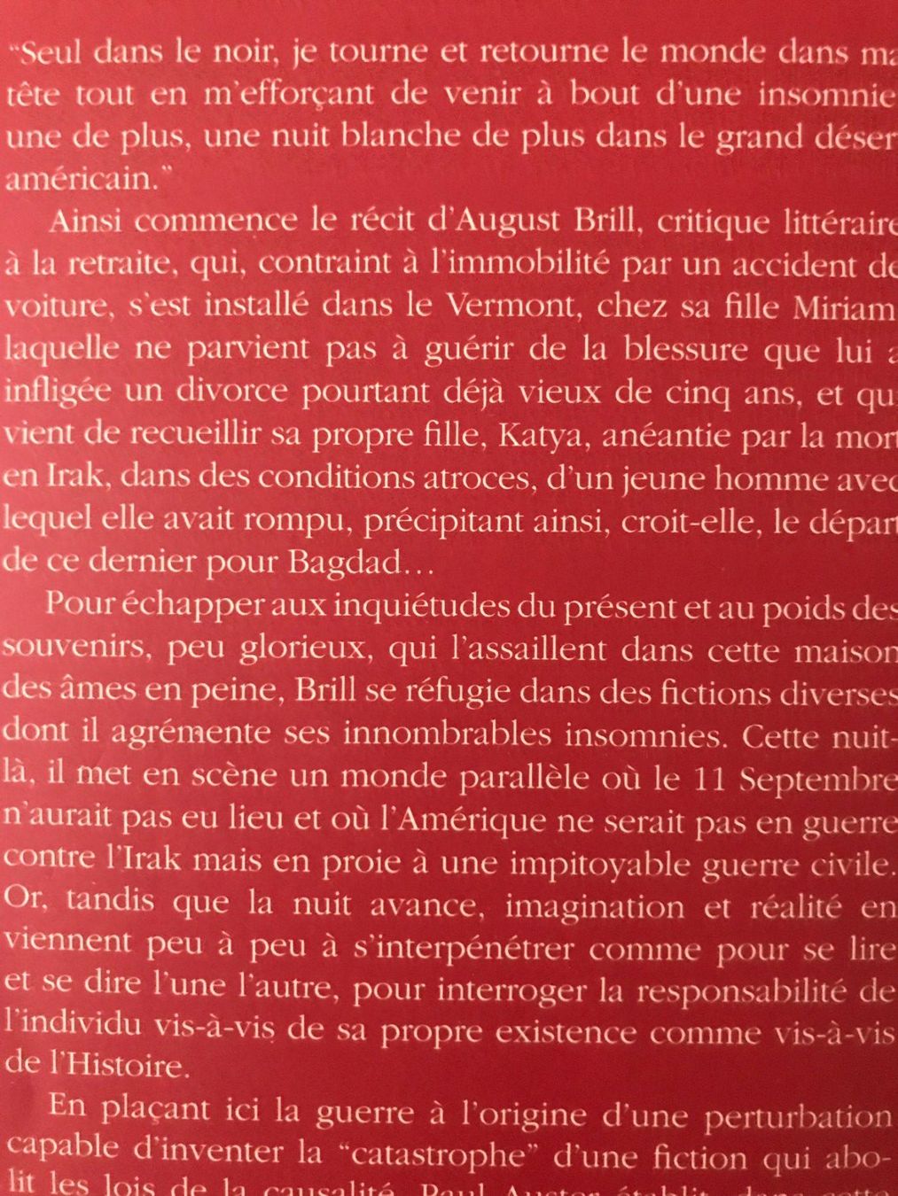 Libri: Seul dans le noir - Paul Auster.  TBE – Usato da Ecublens VD venduto da Largo1 1