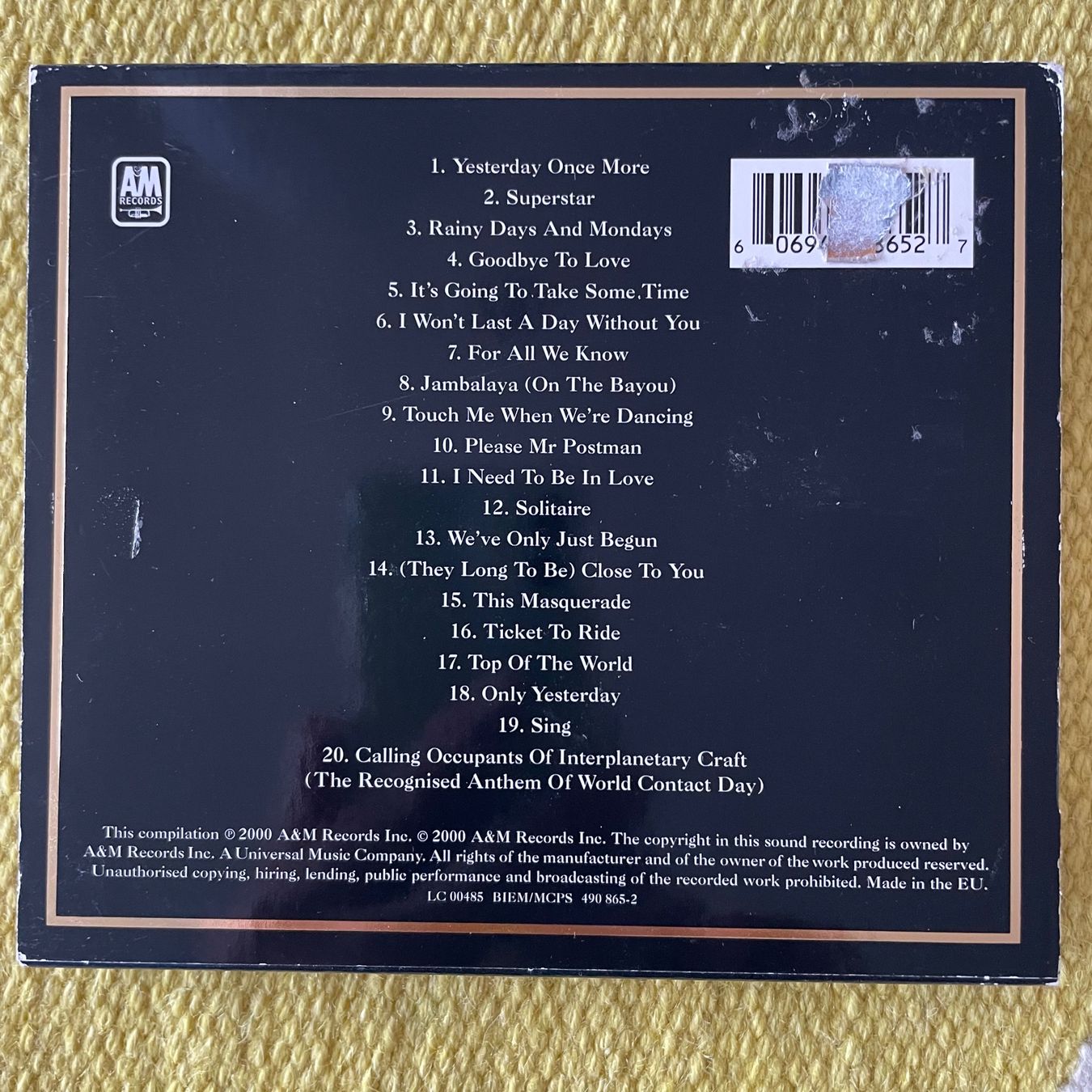 CD: CARPENTERS-GREATEST HITS GOLD – Usato da Rorschacherberg venduto da CD-Roli 1