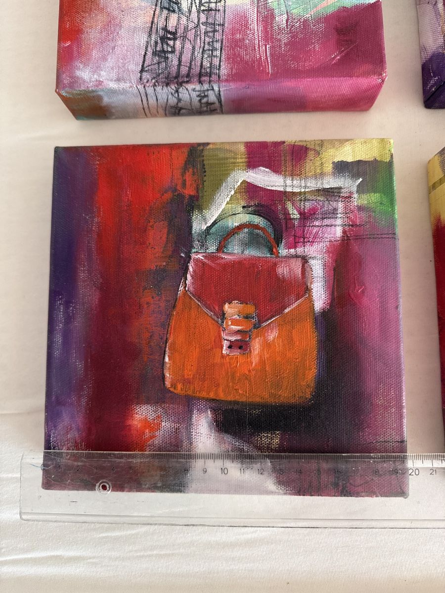 Foto & Immagini: 4 Acryl Bilder selbst gemalt, 20x20cm – Usato da Diepoldsau venduto da Bluesky1 1
