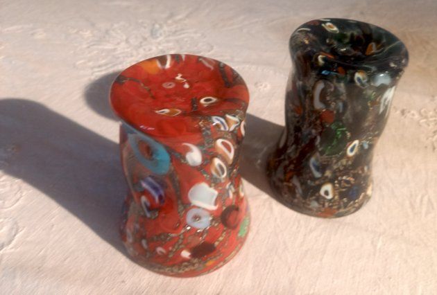 Murano Bicchieri: Murano 1x paire de verres à eau multicolore – Usato da Ponts-de-Martel venduto da Henri-Louis 1