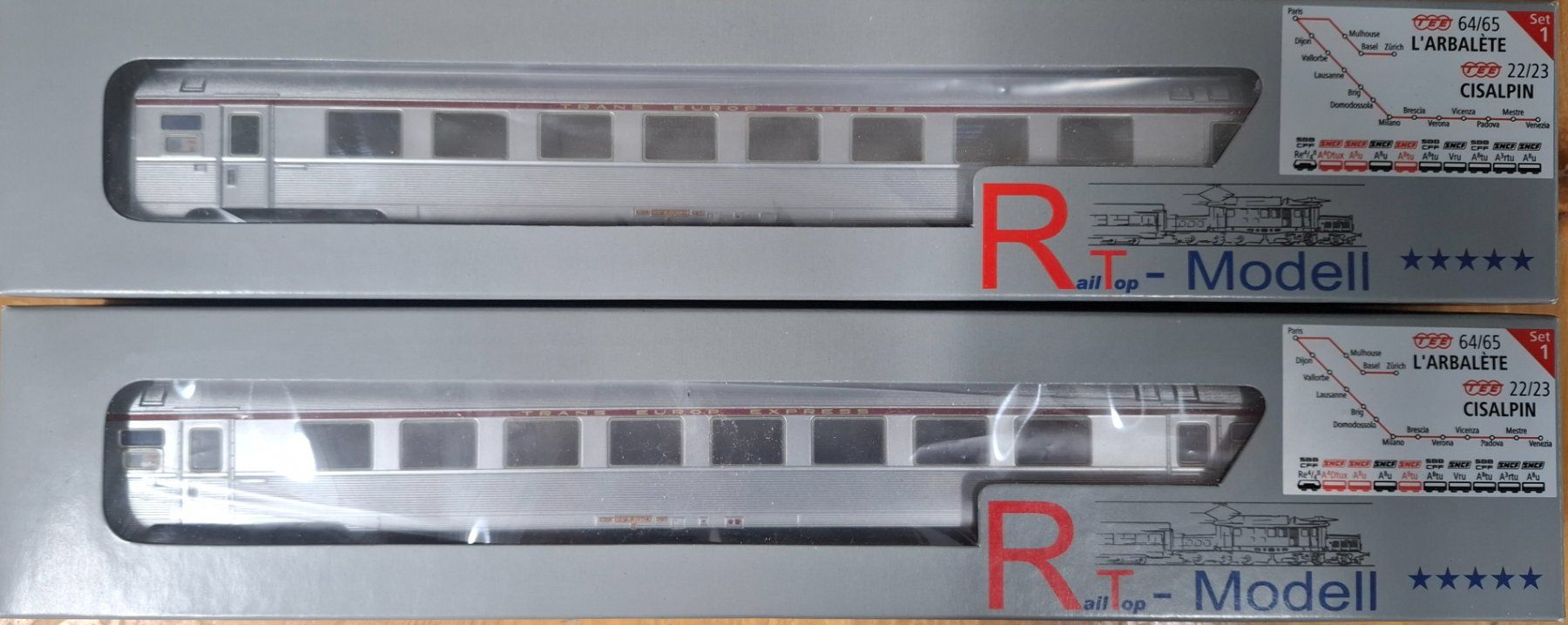 RailTop Modellini di ferrovie: RailTop-Modell TEE  Arbalète + Cisalpin – Nuovo e nell'imballaggio originale da Lajoux JU venduto da trainap 2