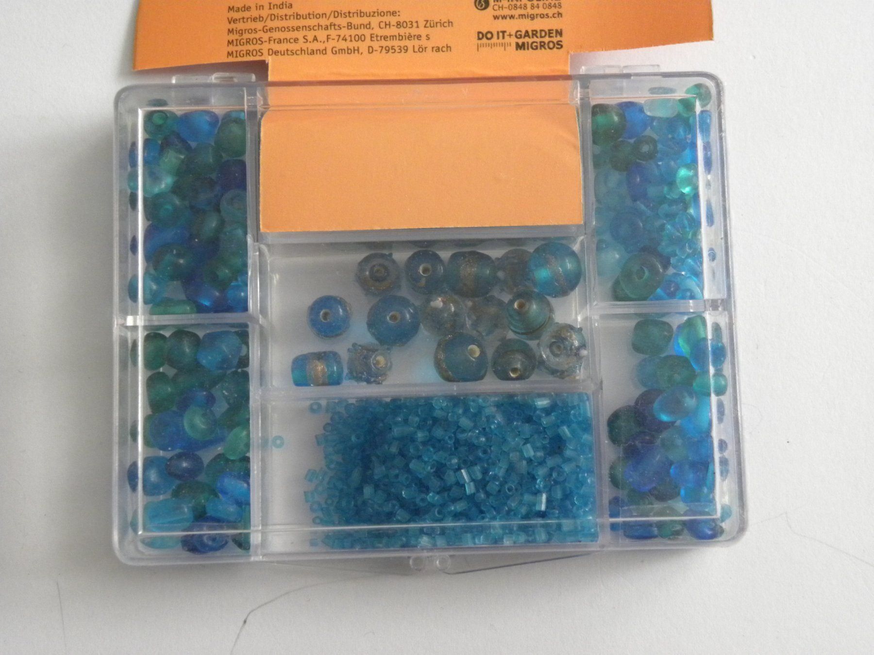 Perlen (unechte): Perlenmischung Glasperlen blau – Neu und originalverpackt aus Walterswil SO von Jerry_maus 1