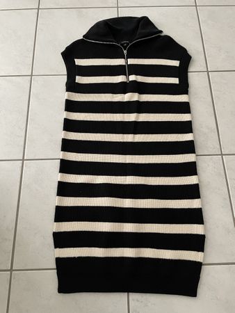 Comma Strickkleid, Gr. 34, Schwarz/Weiss, Top Zustand!