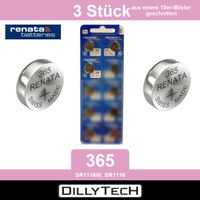 Renata 365 SR1116W Knopfzellenbatterie - 3 Stk.