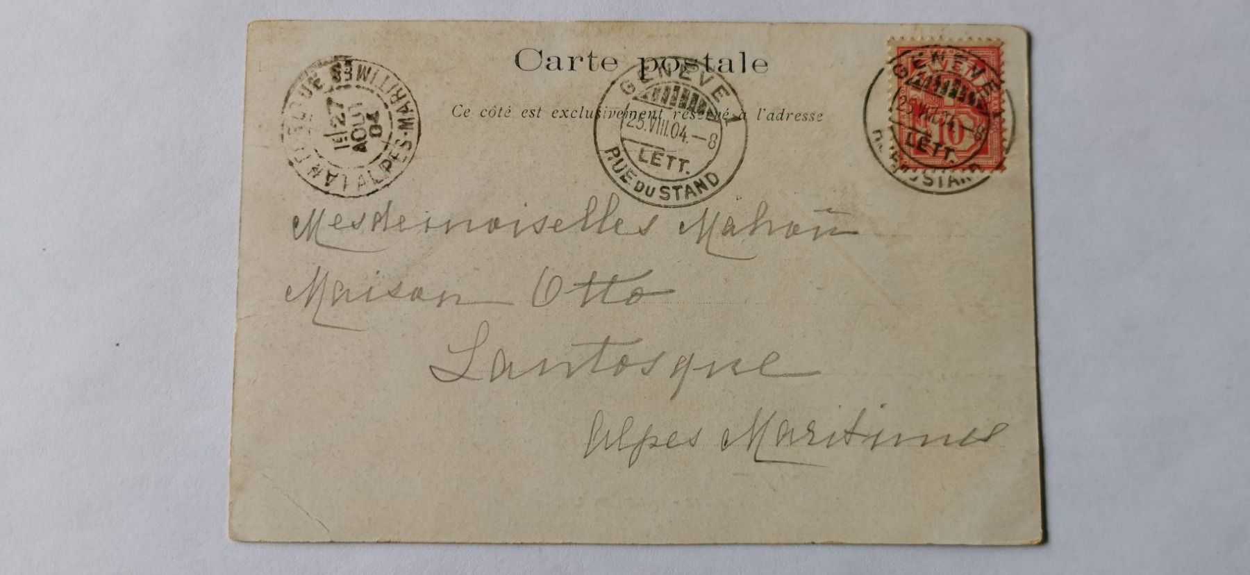 Alle Briefmarken: Postkarte 1904 – Gebraucht aus Aadorf von Chnorli-Furz
