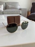 Ray-Ban Sonnenbrille faltbar Gold mit braunem Etui
