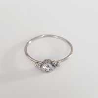 Silberring 925 mit Zirkonia Steinen, Grösse 17.4 mm