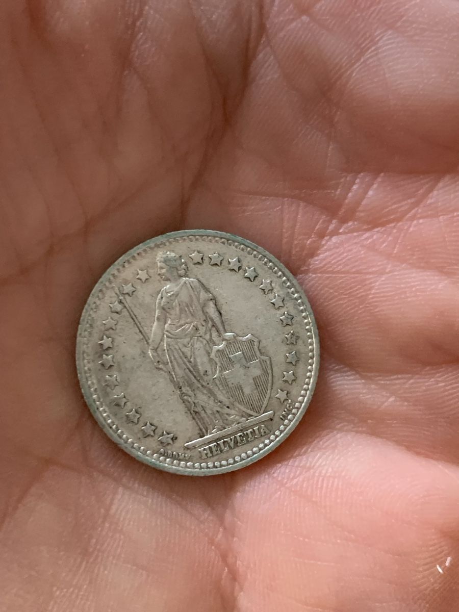 Tutti le monete: 1 Fr. Silber Münze 1955 Schweiz – Usato da Lyss venduto da nekoreh 3