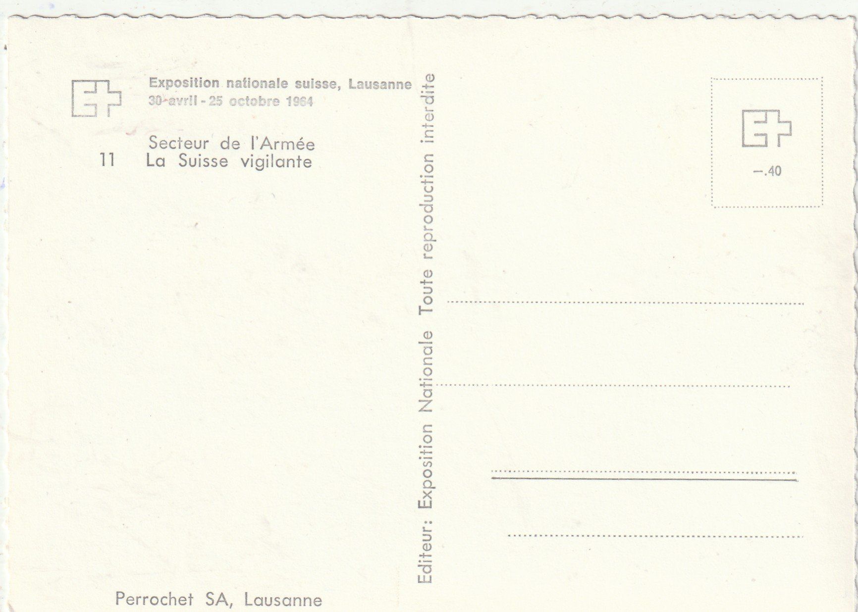Cartes postales: EXPO Lausanne 1964 – D'occasion à Lumbrein par made02 1