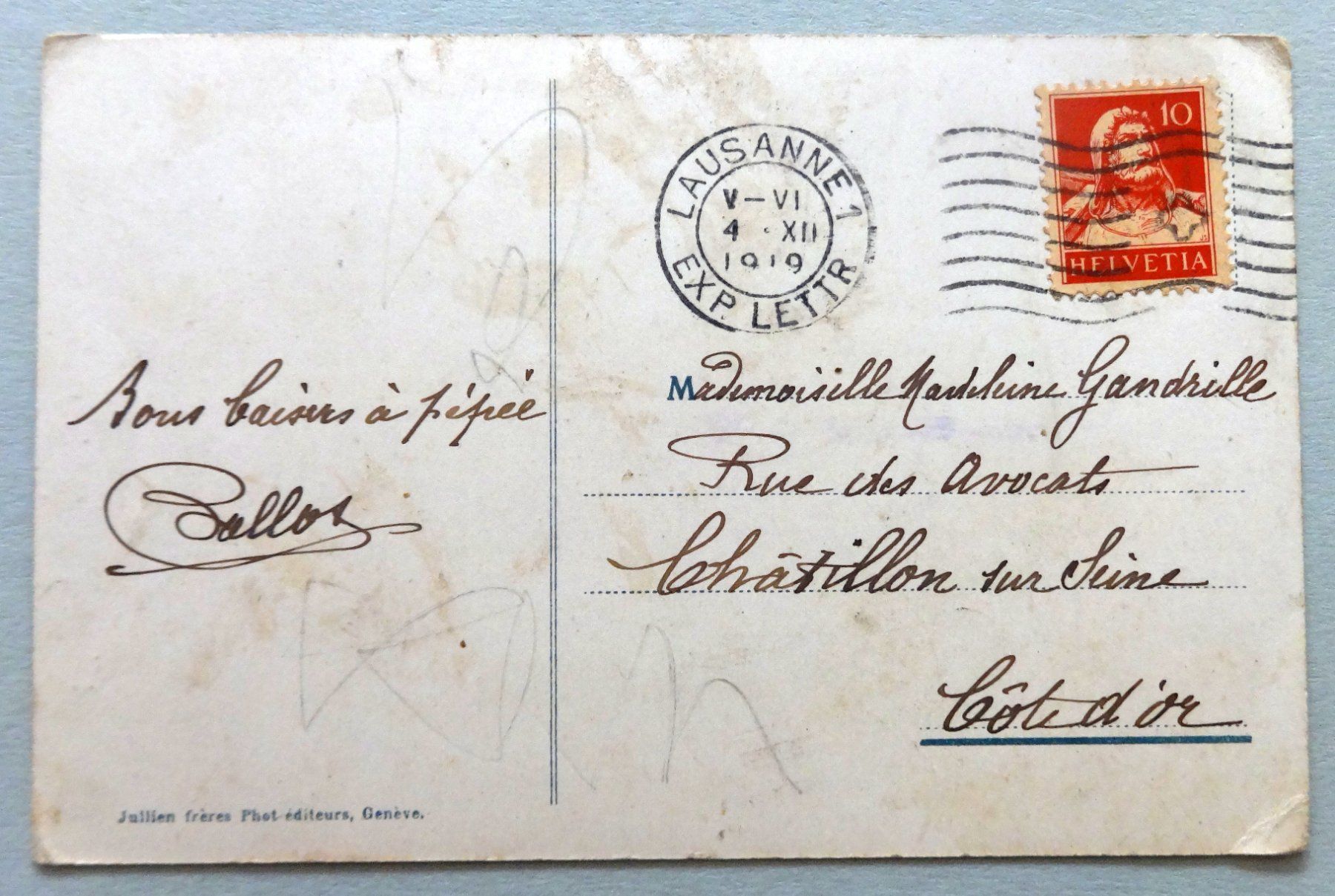 Cartoline postali: Ouchy, Lac Léman – Difettoso da Fétigny venduto da Billy2miny 1