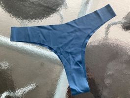 Lace & Grace String Tanga Slip, Grösse L, blau, neu!