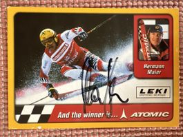 AK Autogrammkarte von Hermann Maier / Skisport