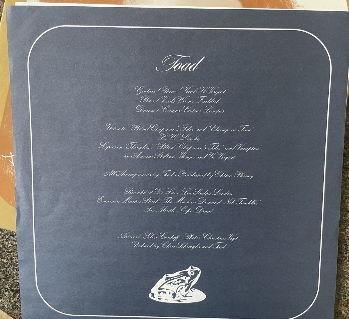 Schallplatten: TOAD - Tomorrow Blue - AKARMA Vinyl LP – Gebraucht aus Olten von Bluespapst 4