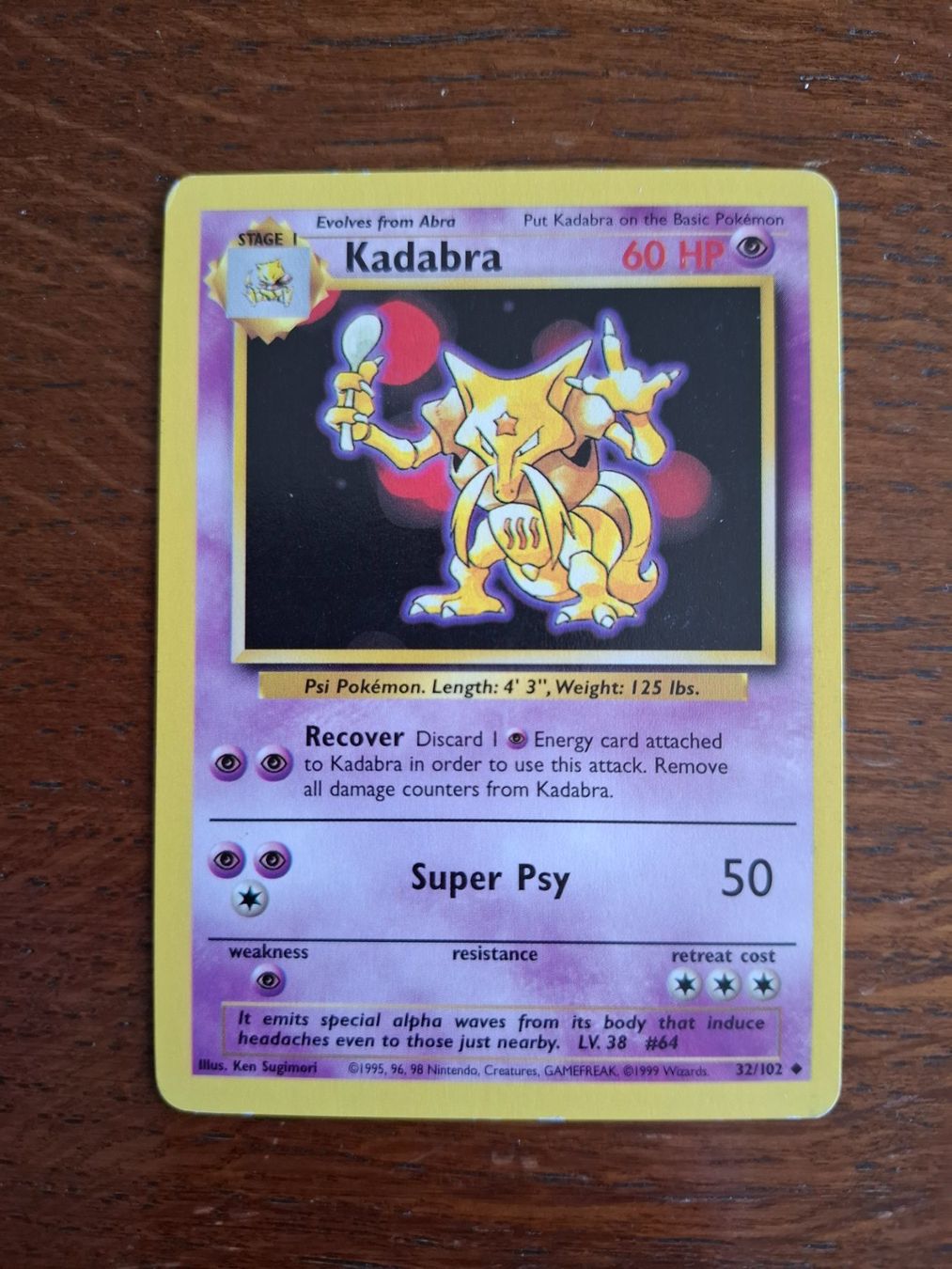 Pokémon Carte collezionabili: Pokemon Kadabra Base Set 32/102 – Usato da Giornico venduto da ale_lc8k