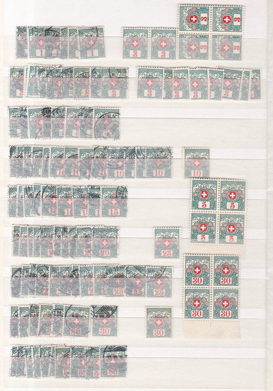Tutti i francobolli: CH Briefmarken Lot "Portomarken" – Usato da Münchwilen AG venduto da Nesar 1