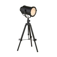 Vintage Leuchte Tripod Tischstrahler schwarz