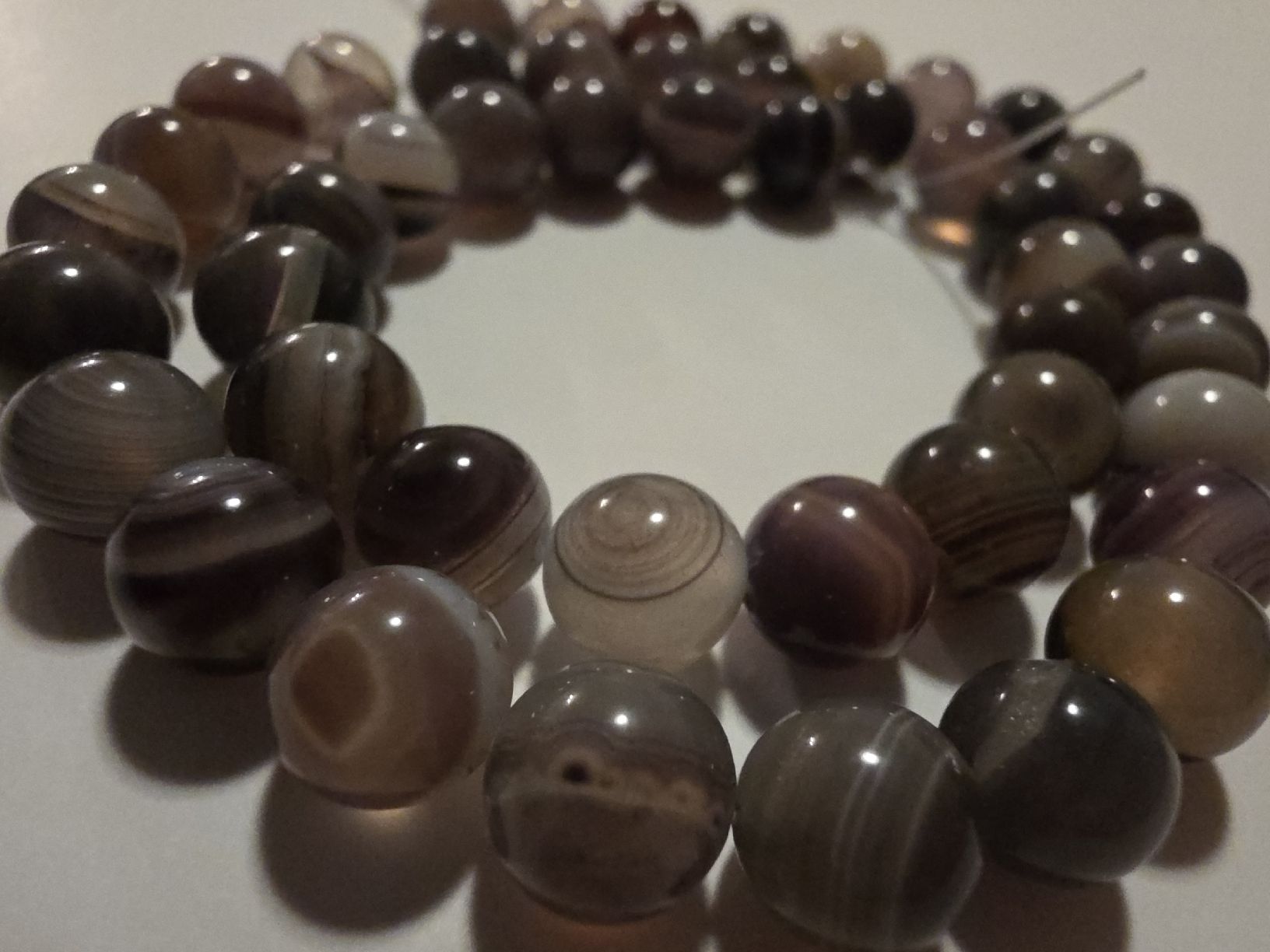 Minerali & Pietre curative: Sardonyx Botswana 8mm. Strang – Nuovo e nell'imballaggio originale da Menziken venduto da Mirager 2