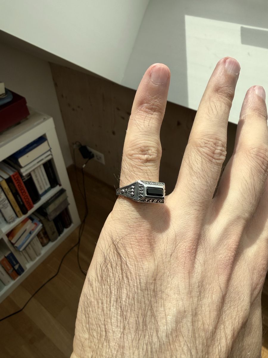 Thomas Sabo Anelli: Thomas Sabo Ring mit schwarzem Stein – Nuovo (secondo la descrizione) da Knonau venduto da Danyboy30