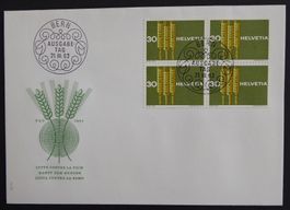 1963 - CH - Znr. 398 / 4-er Block - FDC - ES - 21.03.1963