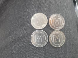4 Migros Jeton/Münzen