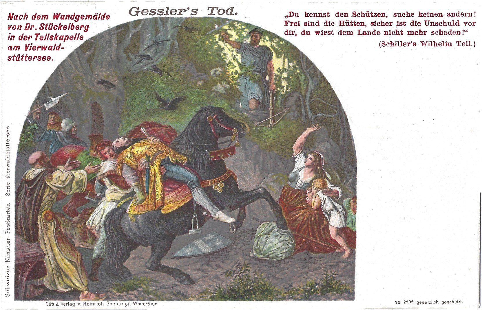 Cartoline postali: Gesslers  Tod – Usato da Bütschwil venduto da Jackson1A