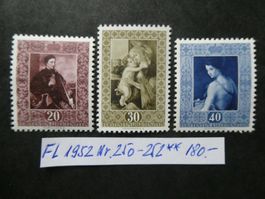 FL 1952 Nr. 250-252 postfrisch