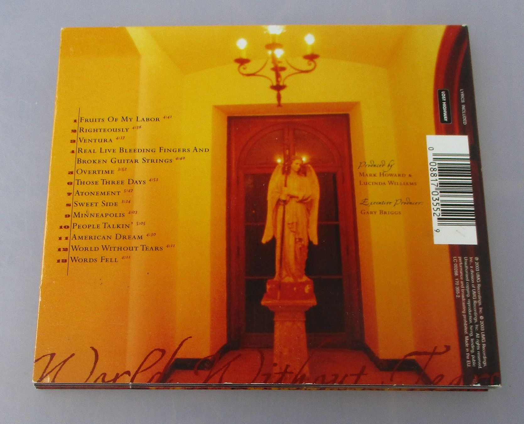 CDs: LUCINDA WILLIAMS - World Without Tears – Gebraucht aus Wattwil von Muriel11 1
