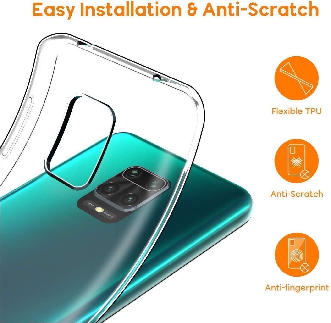 Cover & Protezioni schermo: Xiaomi Redmi Note 9 Pro Hülle Etui Silikon CLEAR Case Cover – Nuovo e nell'imballaggio originale da Volketswil venduto da coverandmore 4