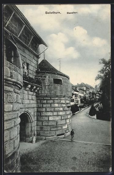 Cartoline postali: AK Solothurn, Partie am Baseltor, 1910 – Usato da Berlin venduto da bartko-reher