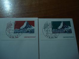 Briefsatz 1966, Matterhorn, Eckstücke, sauber o