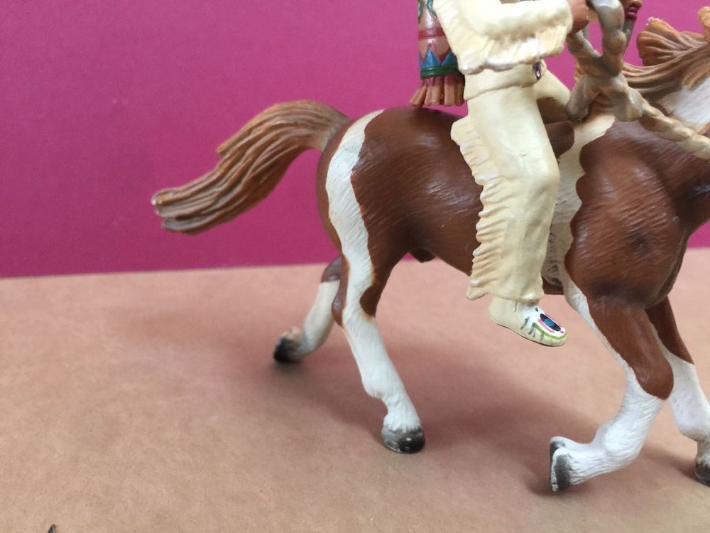 Schleich Ragazzo Sioux A Cavallo Con Pony – Figura Giocattolo Collezionabile, Serie American Frontier, Dettagliata E Realistica