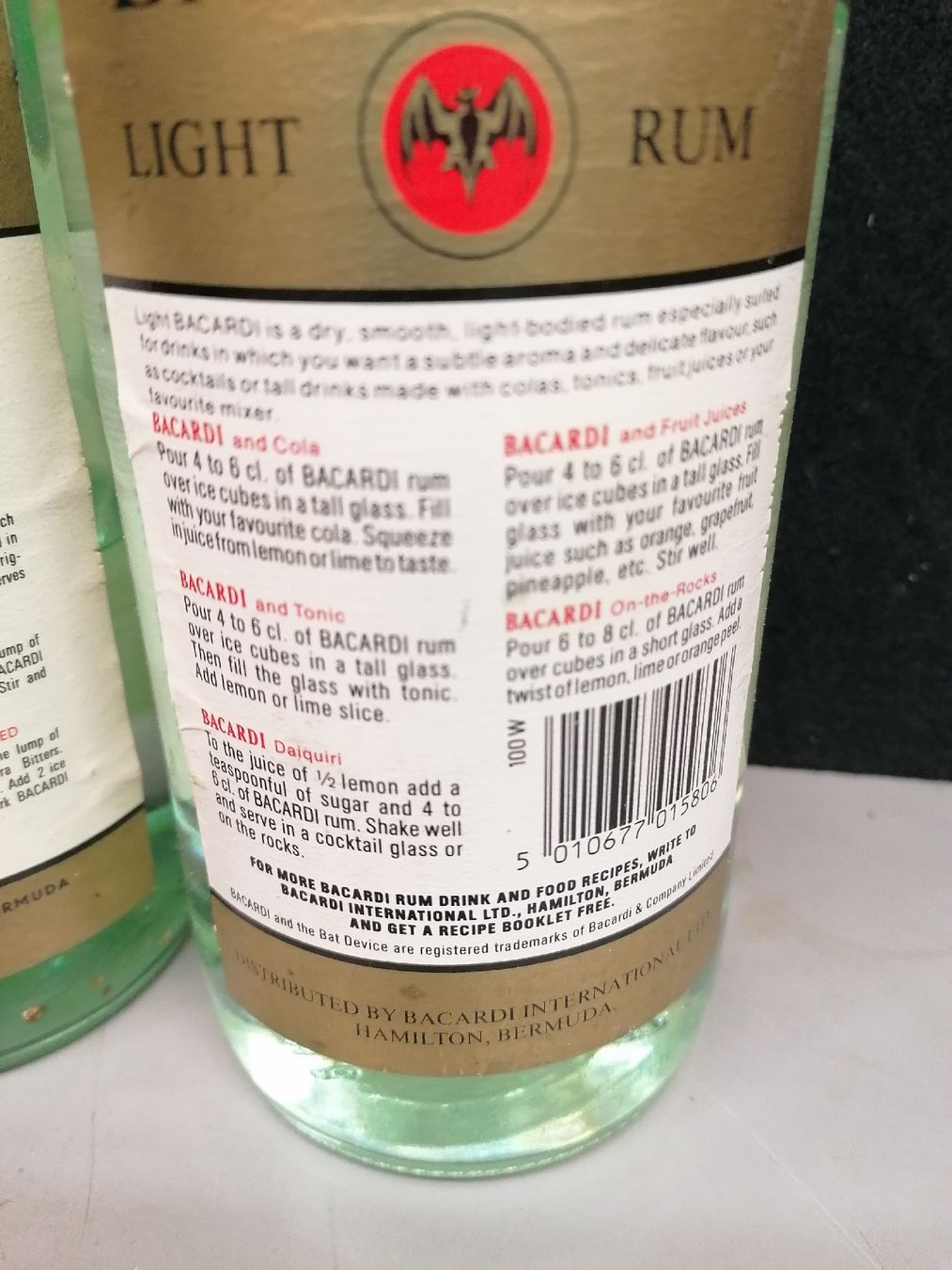 Spirituosen: 2 BOUTEILLES RON BACARDI SUPERIOR ENTAMÉ – Gebraucht aus Genève von Leboucheoreilles 2